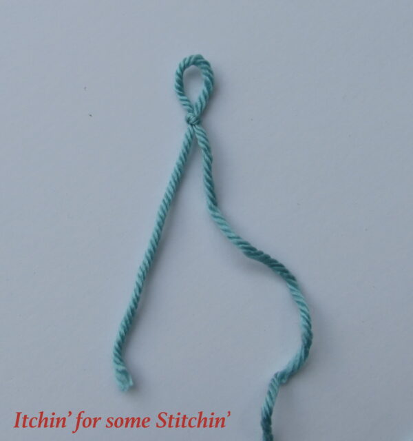 A slip-knot for crochet. http://www.itchinforsomestitchin.com