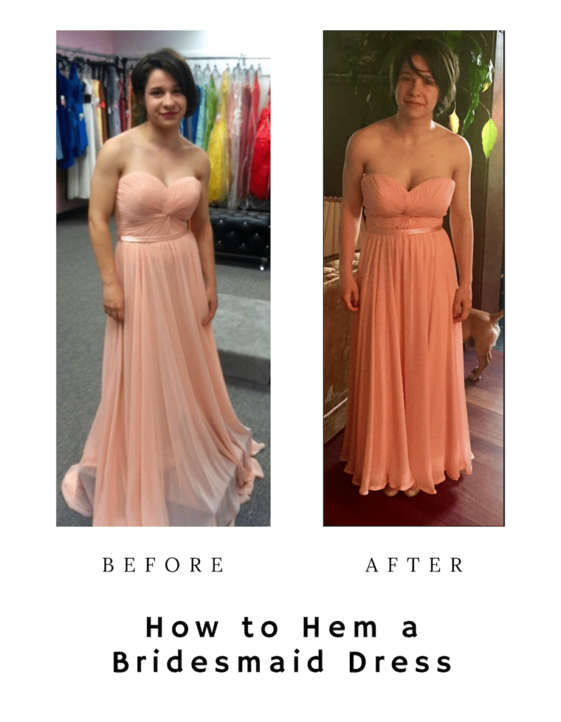 How to Hem a Bridesmaid Dress