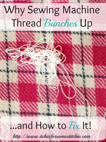 Thread bunching up when using a sewing machine & how to fix it. http://www.itchinforsomestitchin.com