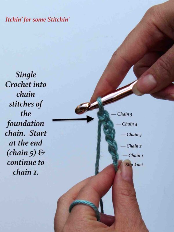 How to Single Crochet: 6 Easy Steps - Itchin' for some Stitchin'