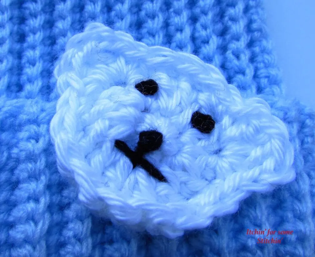 Crochet Polar Bear Applique Pattern by Itchin' for some Stitchin'