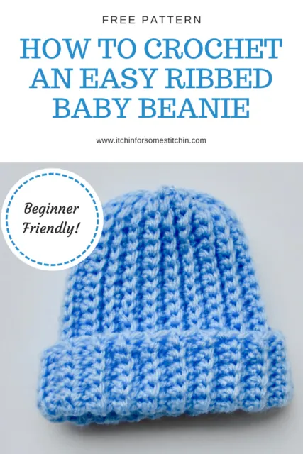 Ribbed Crochet Baby Beanie_pin 1