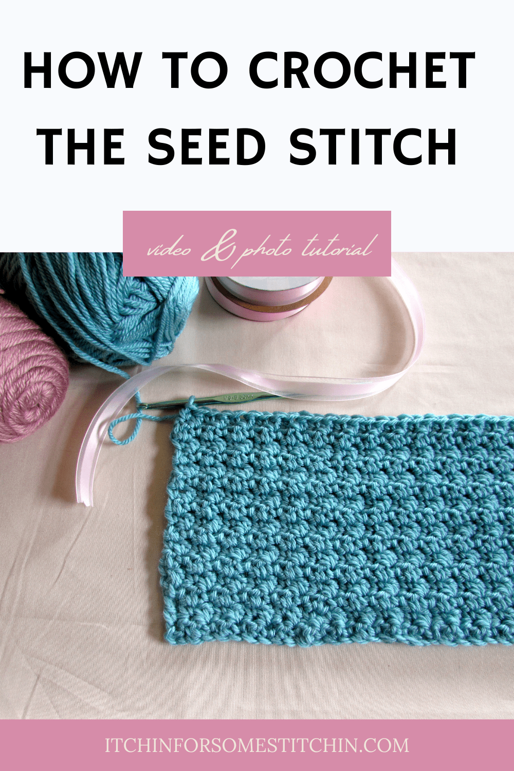  Crochet Seed Stitch Pinterest Pin 2