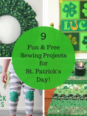 St. Patrick's Day Sewing Projects Roundup by http://www.itchinforsomestitchin.com