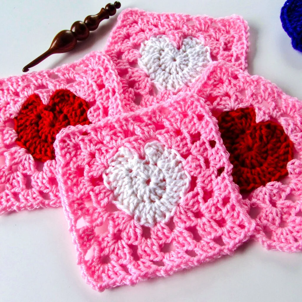 Crochet Granny Square Heart Pattern