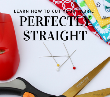 How to cut your fabric perfectly straight with the KISS sewing Laser by www.itchinforsomestitchin.com