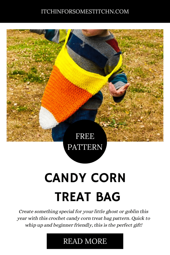 Crochet Halloween Candy Corn Bag Pattern Pin 6