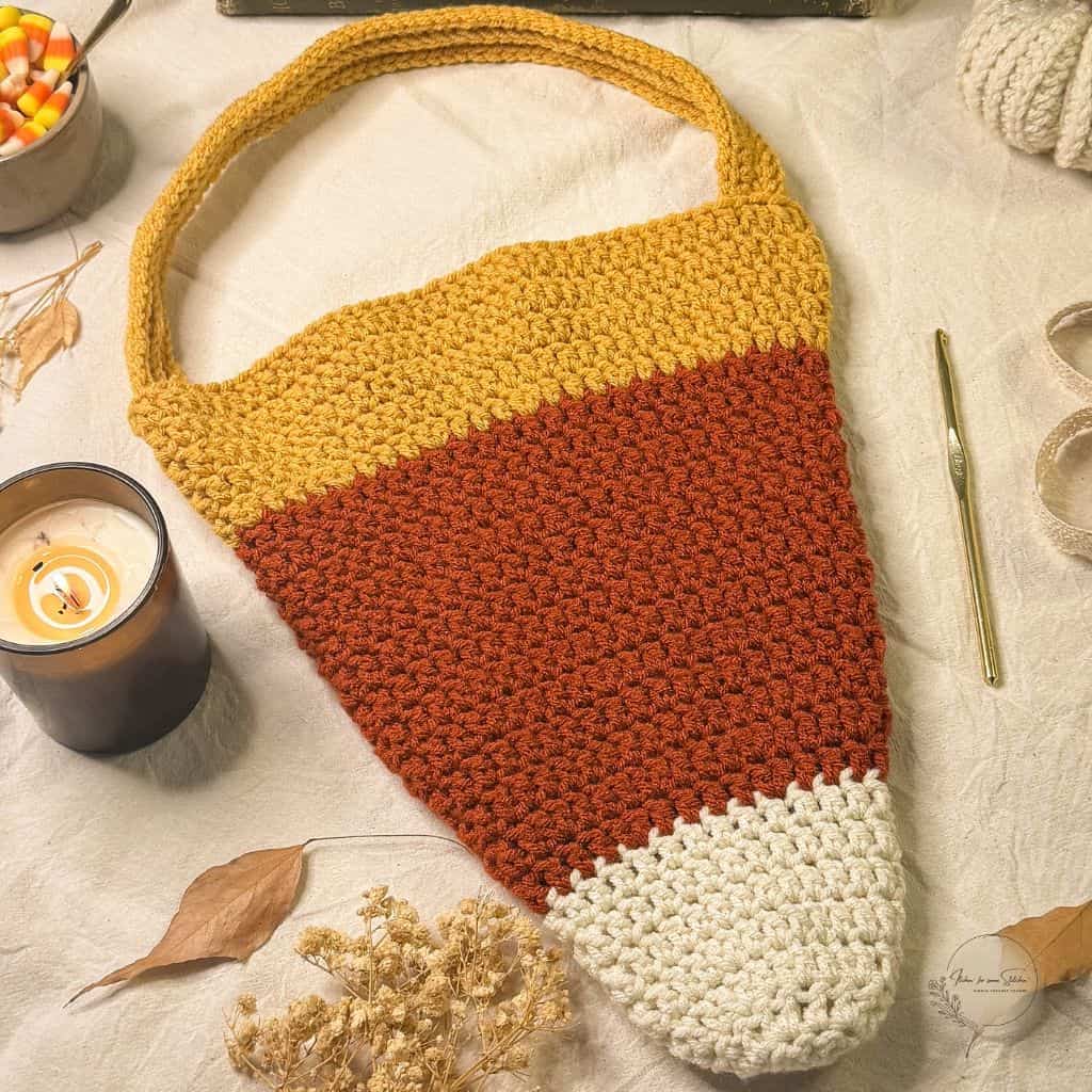 Free Crochet Candy Corn Bag Pattern