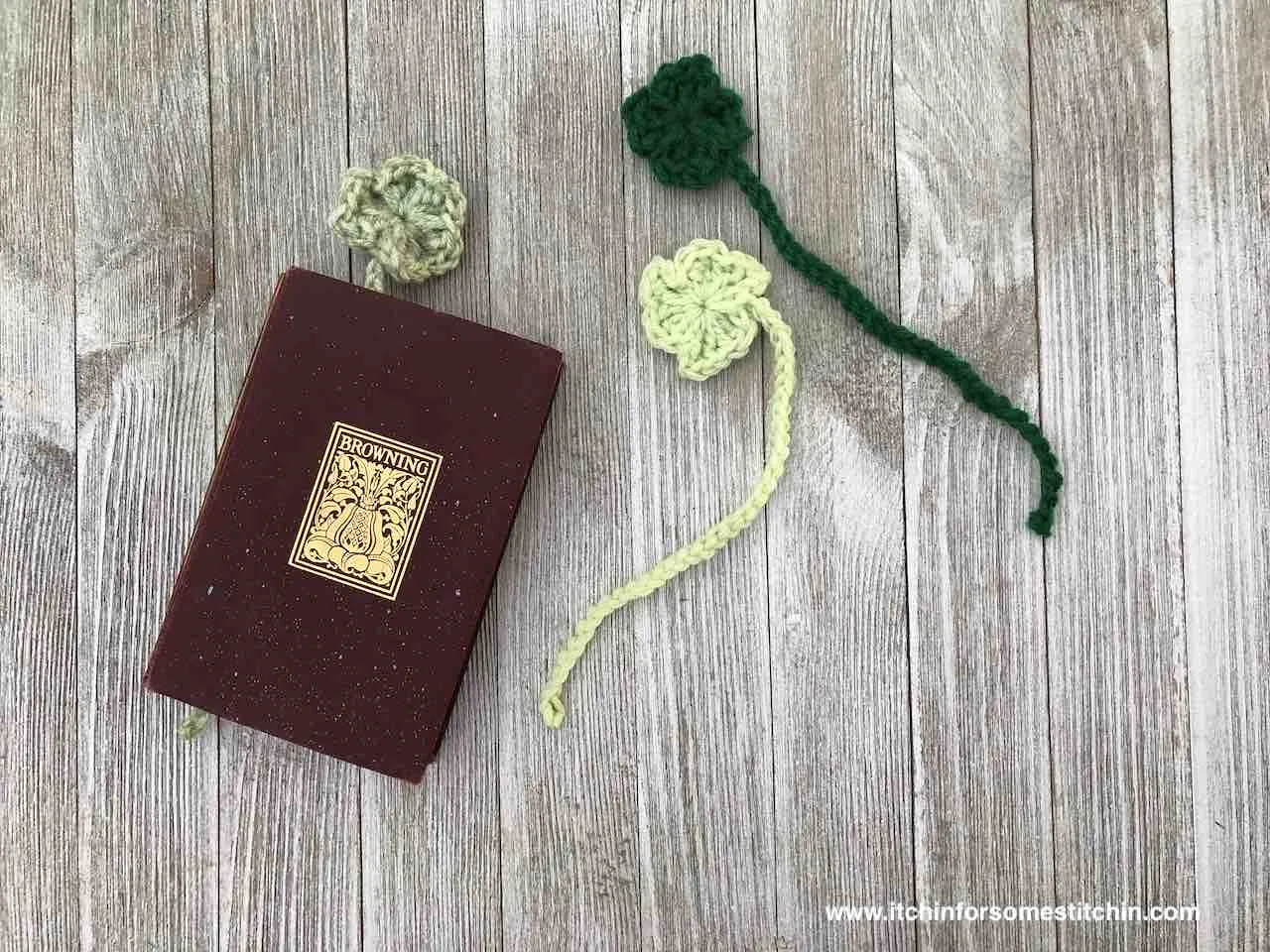How to Crochet a Clover Bookmark