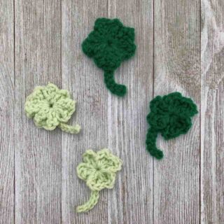 Easy Crochet Shamrock Applique Pattern by itchinforsomestitchin.com