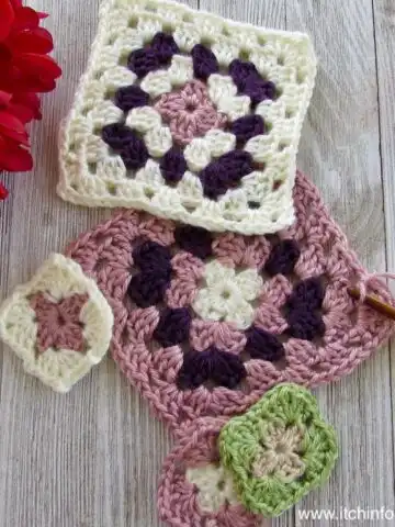 How to Crochet a granny square by itchinforsomestitchin.com