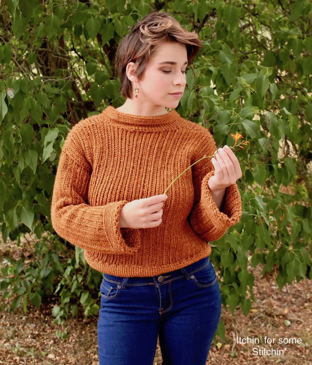 Easy Crochet Knit-look Sweater Pattern by itchinforsomestitchin.com