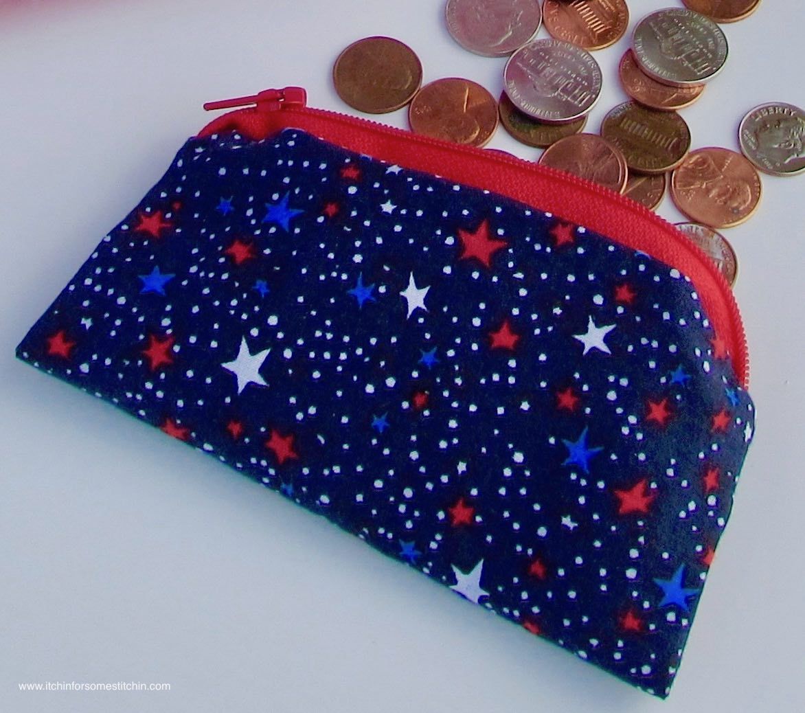 Red, White, and Blue coin purse by itchinforsomestitchin.com