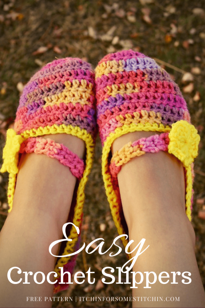 Easy Beginner Slippers Itchin' for some Stitchin'