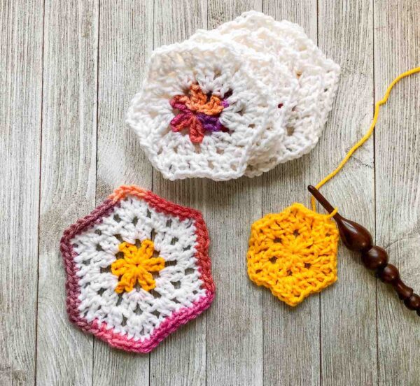 granny hexagon doll