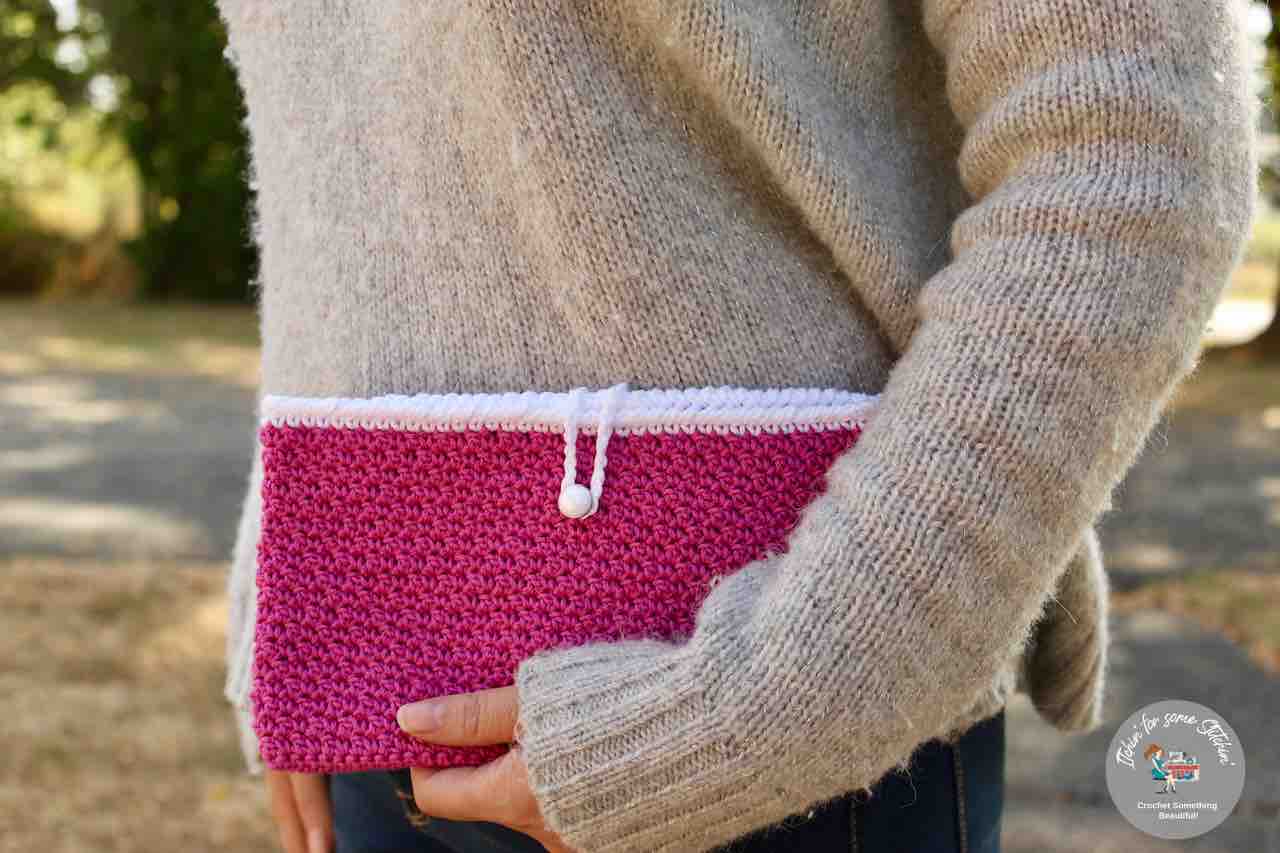 Crochet Seed Stitch Clutch Purse