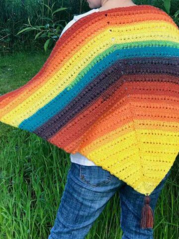 Bead Stitch Crochet Triangle Shawl
