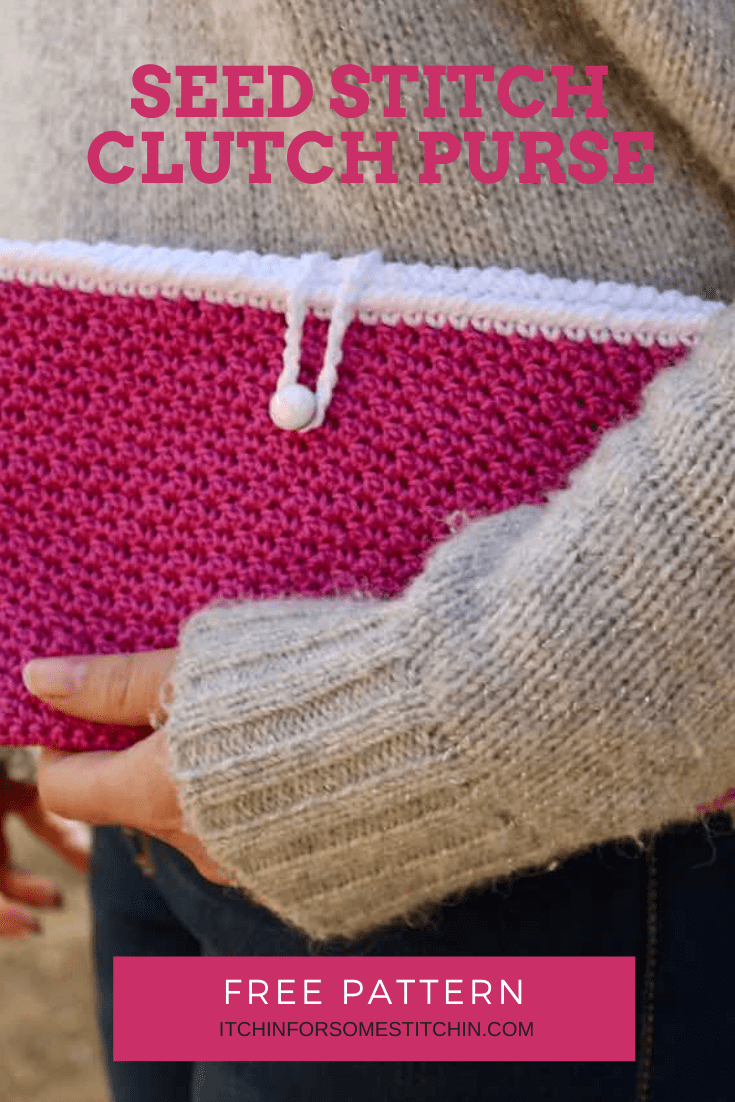 Free Crochet Pattern Simply Lovely Seed Stitch Clutch Purse