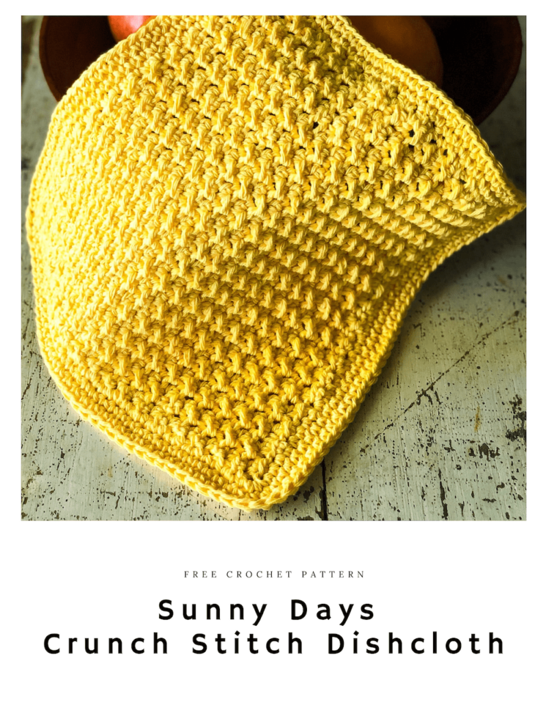 Sunny Days Crunch Stitch Crochet Dishcloth Pattern