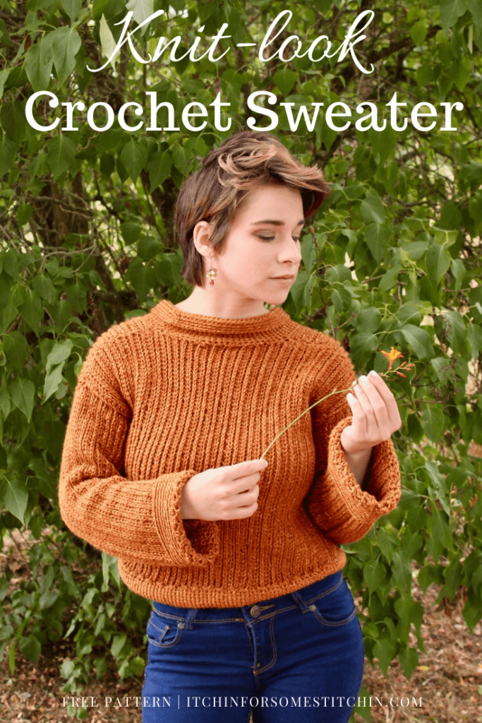 Cinnamon Spiced Knit Sweater Free Crochet Pattern Pinterest Pin