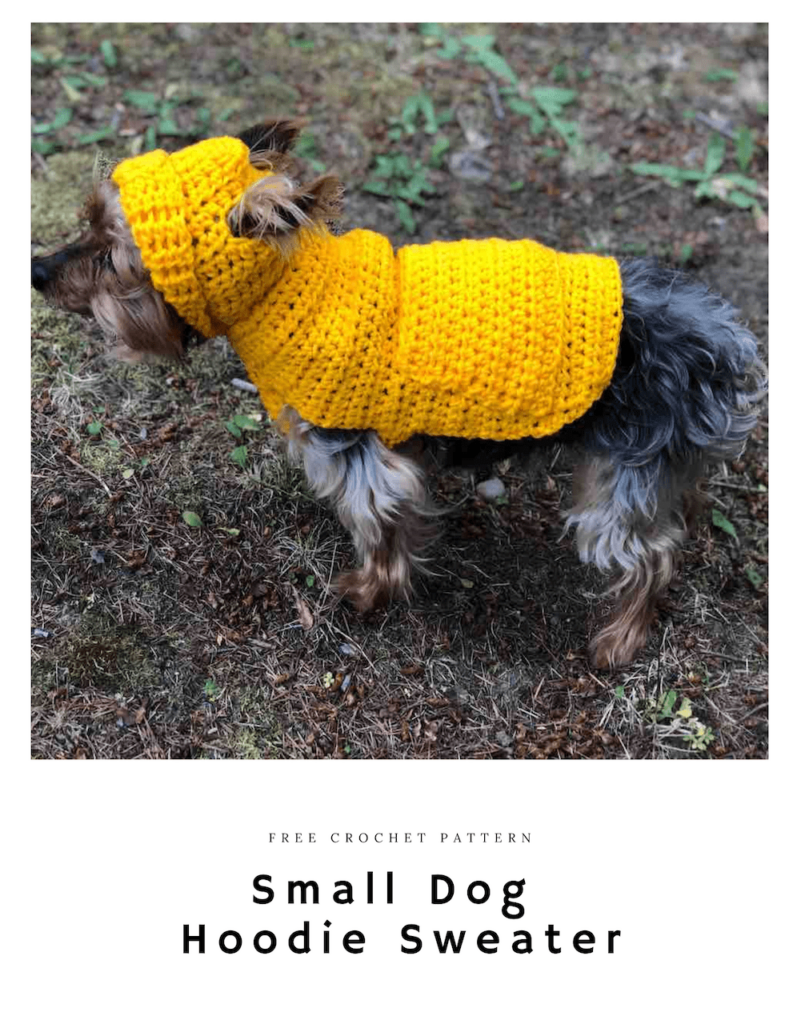 Crochet Small Dog Hoodie Sweater Pattern