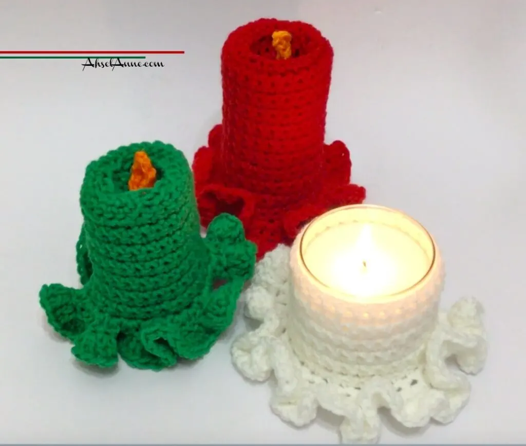 crochet vintage candles