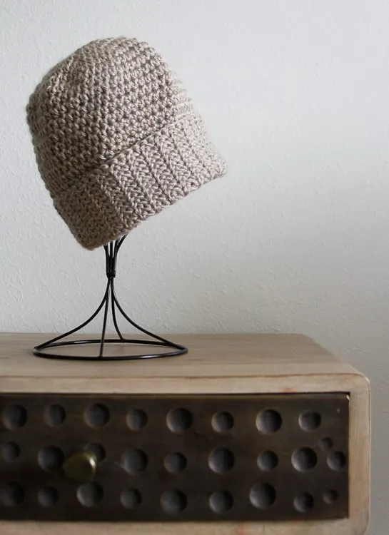 crochet spider stitch double brimmed hat