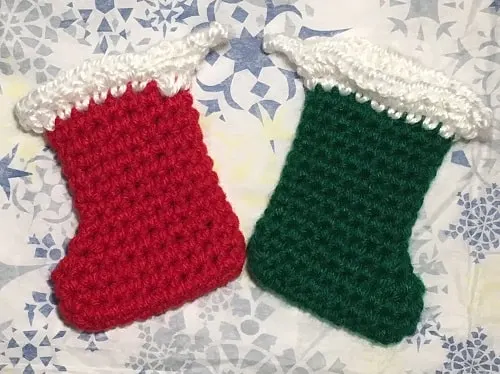 Crochet mini Stocking Ornaments