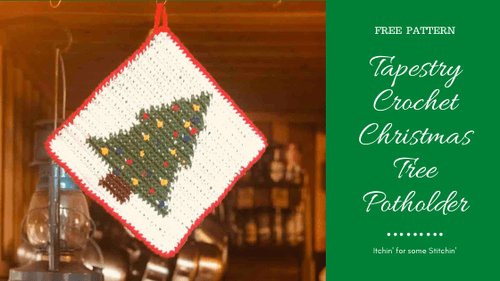 crochet Christmas tree potholder