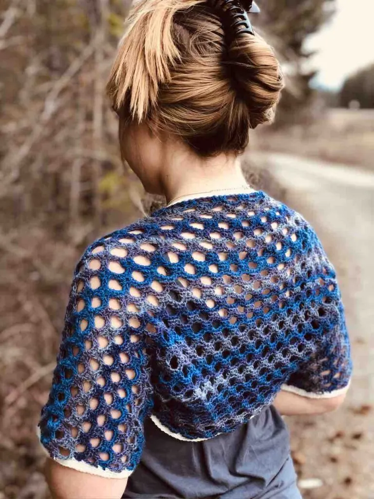 Victoria Honeycomb Lace Crochet Bolero Pattern by Itchin' for some Stitchin'