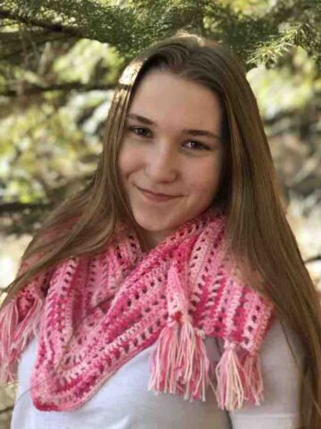 Adia Crochet Triangle Scarf by Itchin' for some Stitchin'