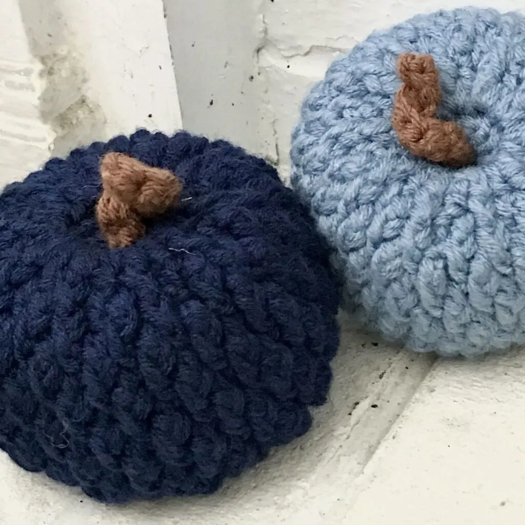 The Cozy Alpine Crochet Pumpkins by Juniper and Oakes