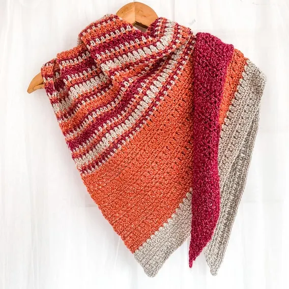 This Should Be Your First Triangle Crochet Shawl Free Pattern - Briana K  Designs