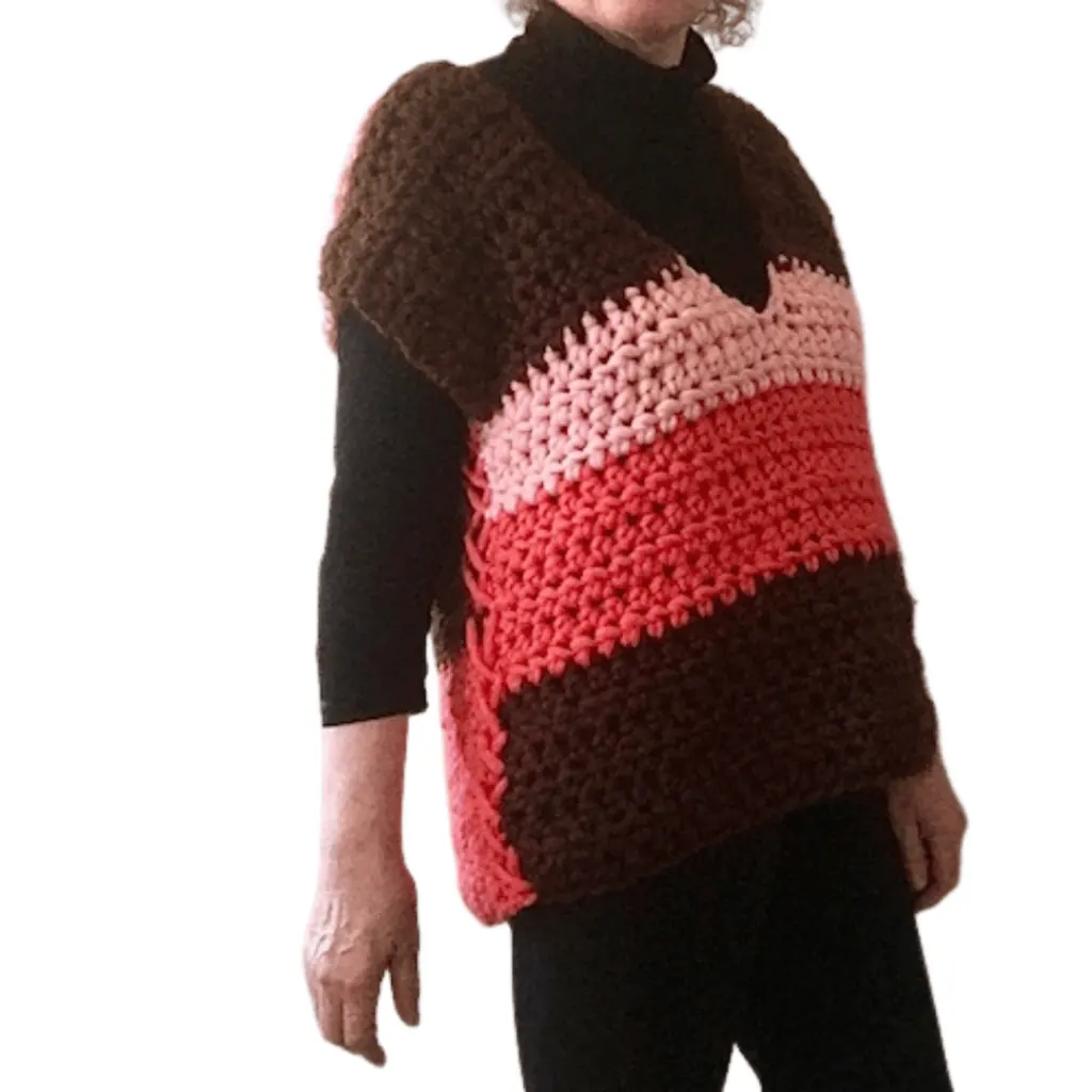 The Fabulous Chunky Sweater Crochet Vest by Carroway Crochet