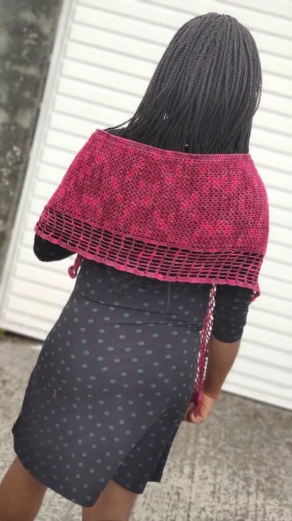 The Jasmine Crochet Wrap by Fosbas Crochet