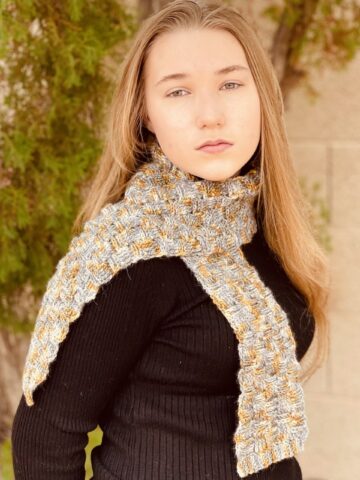 Cordova Basketweave Crochet Scarf