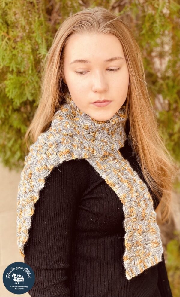 Free Crochet Pattern Cordova Basketweave Scarf Stay Warm in Style!