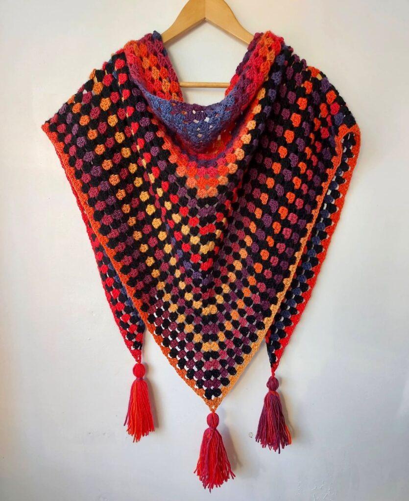 Winter Flame Granny Shawl by Annie Design Crochet