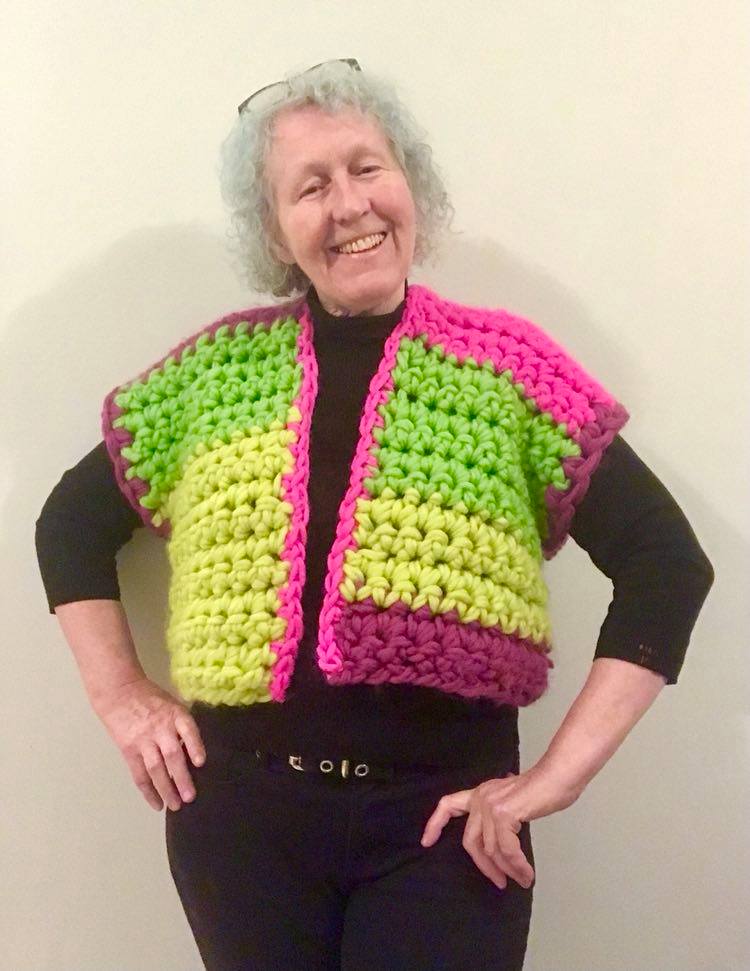 The Crazy Big Crop Vest by Carroway Crochet