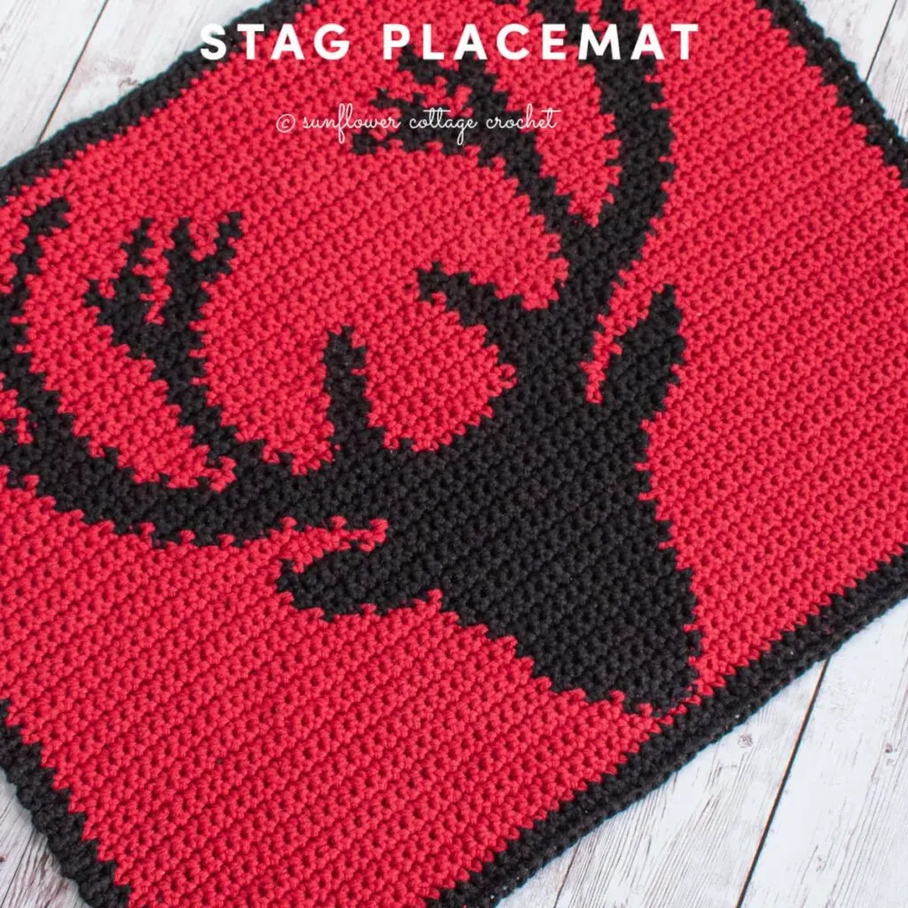 The Stag Placemat by Sunflower Cottage Crochet