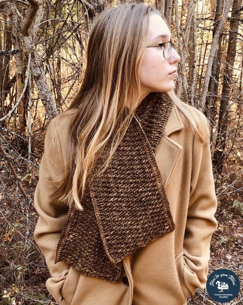 Free Crochet Pattern: Alpine Ridges Comfort Scarf with Alpine Stitch ...