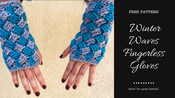 Winter Waves Crochet Fingerless Gloves