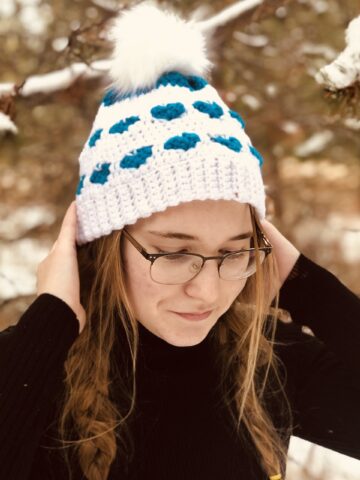 Crochet Heart Beanie Pattern by Itchin' for some Stitchin'