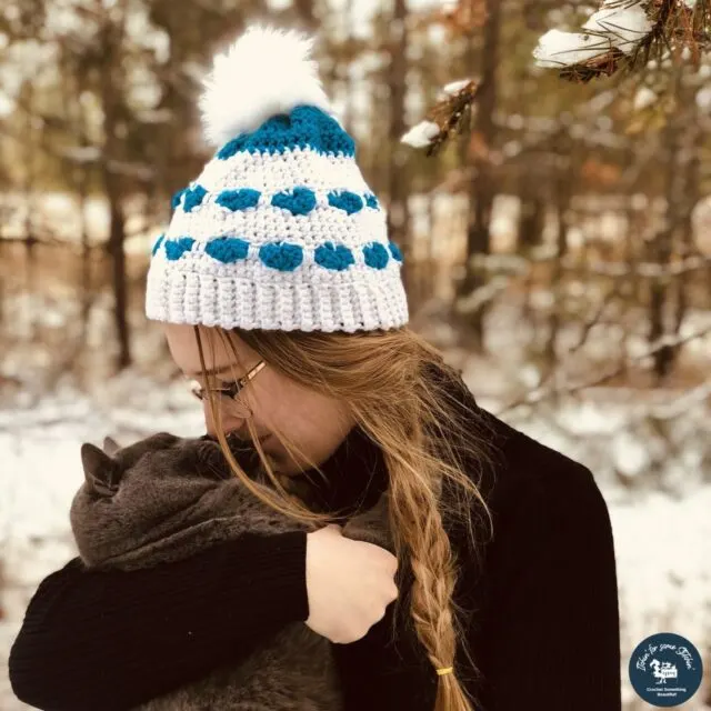 Crochet Heart Beanie Pattern by Itchin' for some Stitchin'