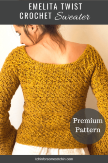 Chic and Cozy: Emelita Twist Bell Sleeve Sweater Crochet Pattern