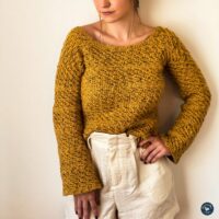 Emelita Twist Crochet Sweater Pattern by itchinforsomestitchin.com
