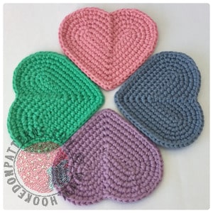 FREE HEART COASTER CROCHET PATTERN By Hooked On Patterns