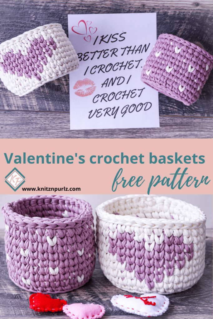 Valentine's Crochet Baskets Set Pattern