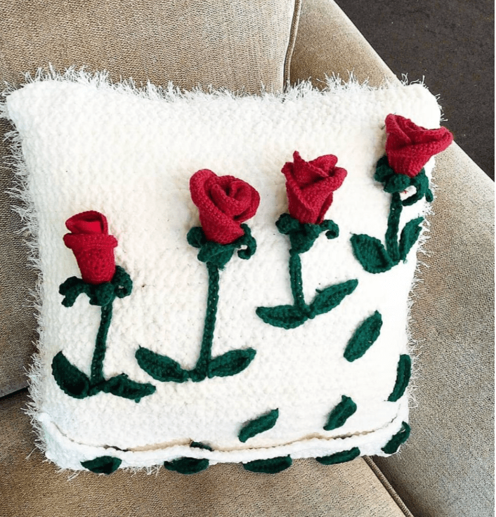 3D Decorative Crochet Pillow by Fosbas Designs