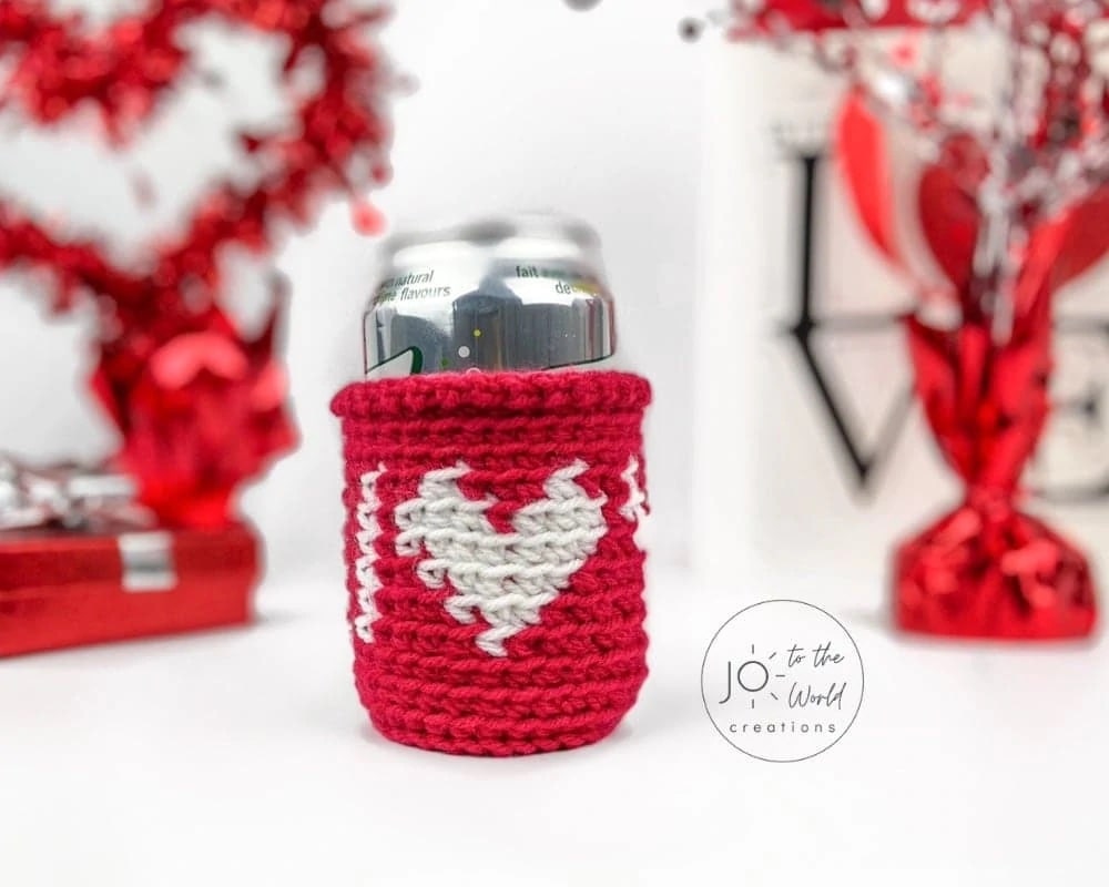 I Love You Can Cozy Crochet Pattern By Jo To The World